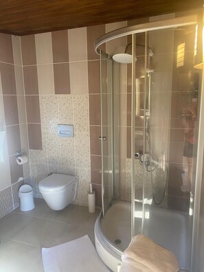 エリート トリプルルーム | バスルーム | シャワー、ヘアドライヤー、タオル、石鹸