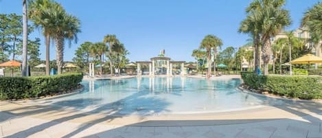A heated pool