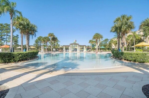 A heated pool