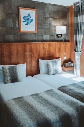 Chambre Standard, 2 lits une place, vue montagne