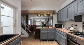Fridge, microwave, dishwasher, high chair