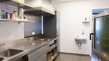 Shared fridge, microwave