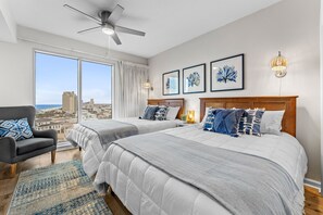 2 bedrooms, iron/ironing board, free WiFi, bed sheets - Dazzling Beachfront Condo w/6-Seat GOLF CART! Beach View from Balcony. Pool. (Miramar Beach)