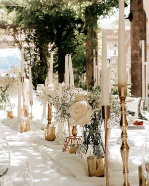 Outdoor wedding area