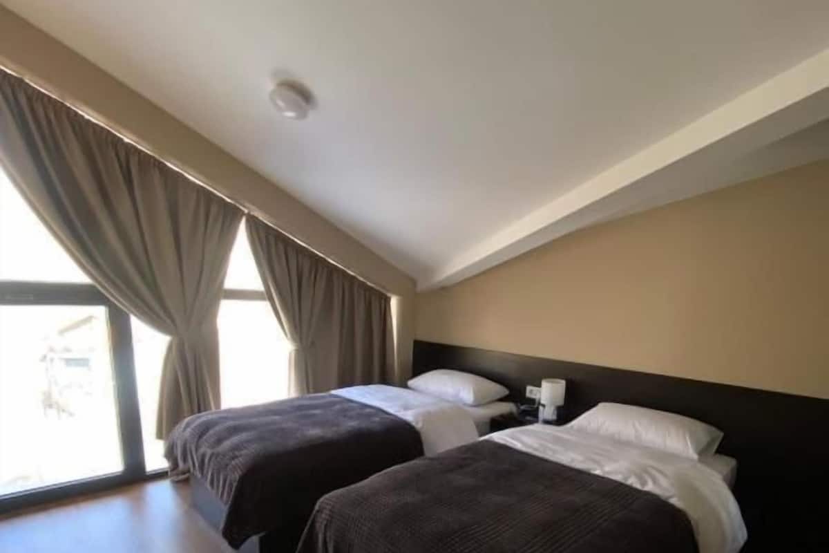 Chambre Standard avec lits jumeaux, 2 lits une place, vue montagne | Rideaux occultants, chambres insonorisées, fer et planche à repasser