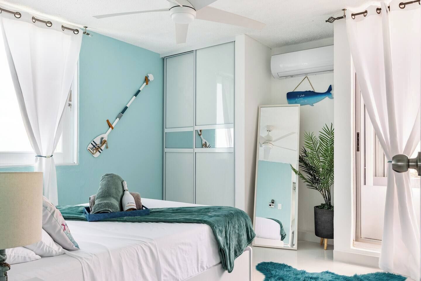 2 多间卧室、熨斗/熨衣板、WiFi、床单