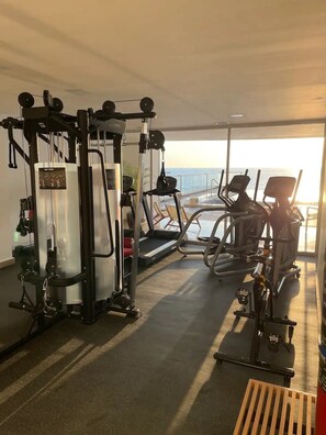 Work out with a view of the ocean from our outdoor gym.