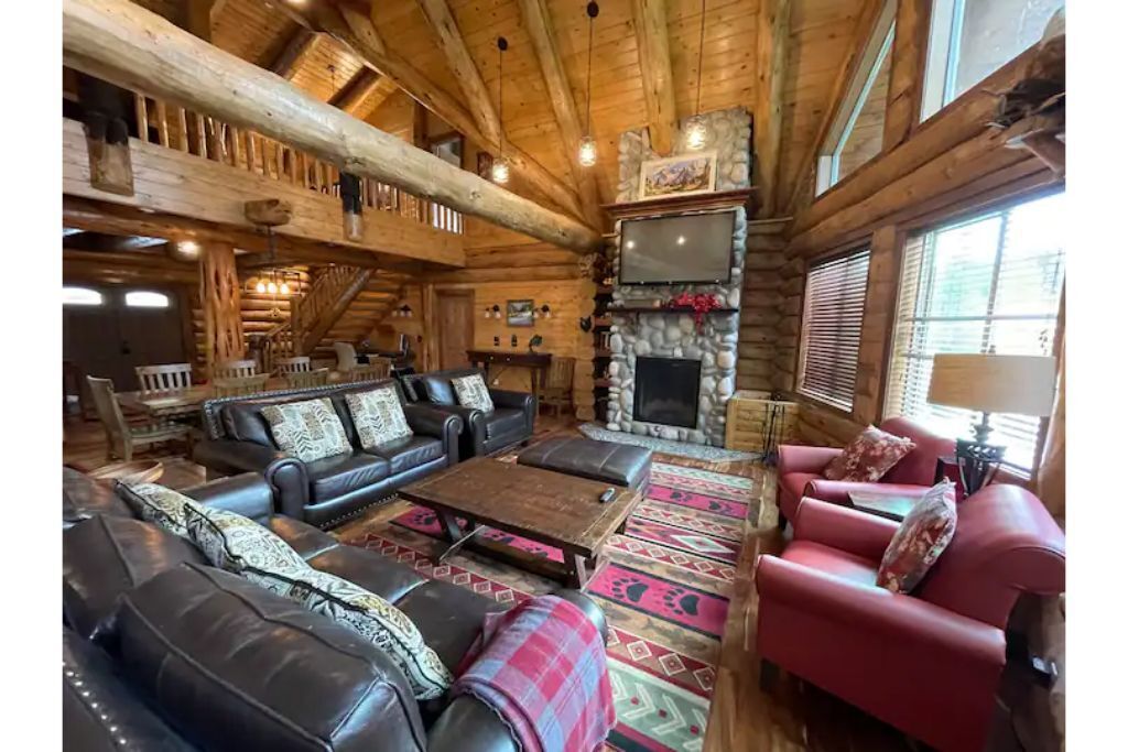 Smart TV, fireplace, video games, DVD player