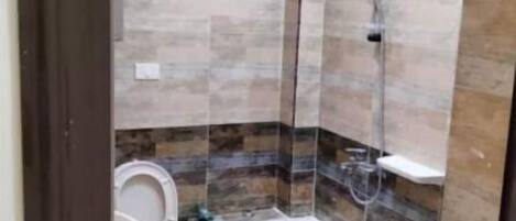 Shower, soap, shampoo