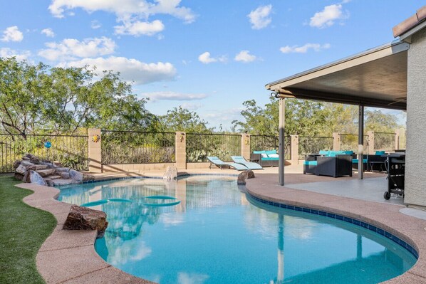 A heated pool