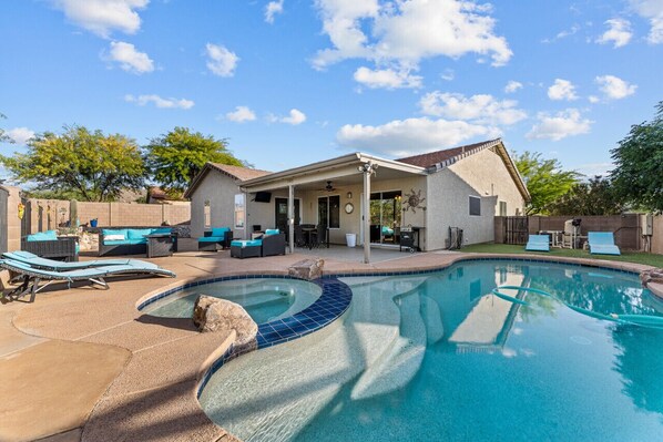 A heated pool
