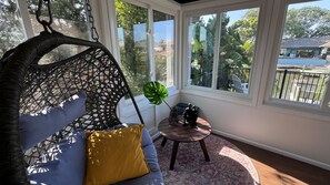 Smart TV, foosball, books