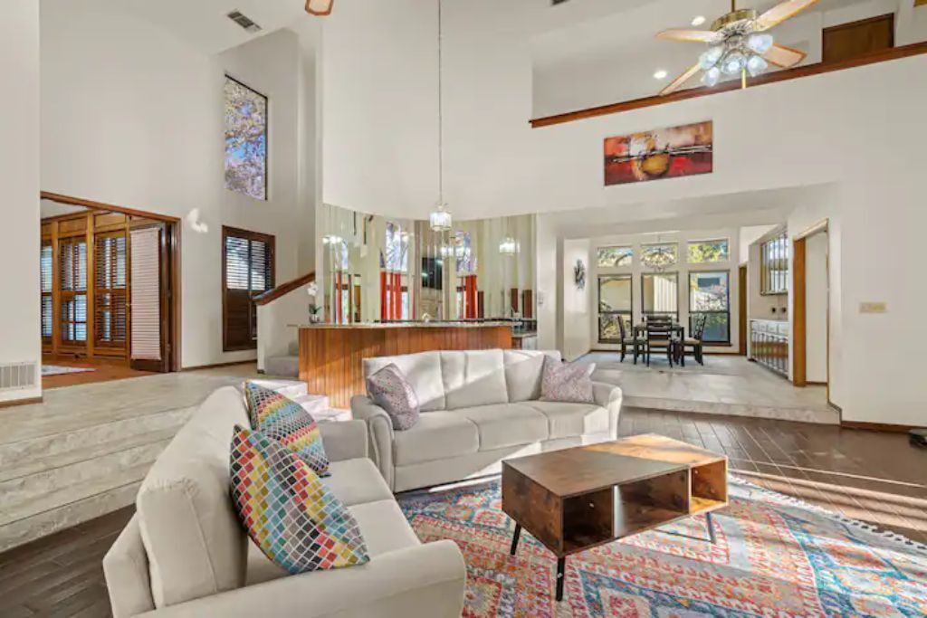 Smart TV, fireplace, video games, books