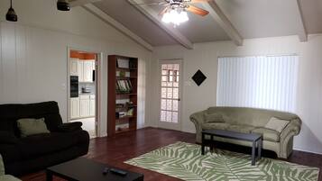 Smart TV, DVD player, foosball, table tennis