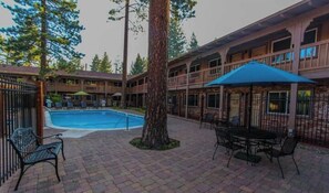 Outdoor pool, a heated pool