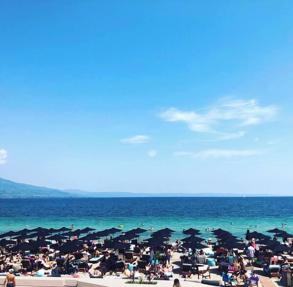 Beach nearby, beach towels, 4 beach bars - Salina SPA Villas - with PRIVATE ECO-POOL, SAUNA & Hot Tub (Volos)