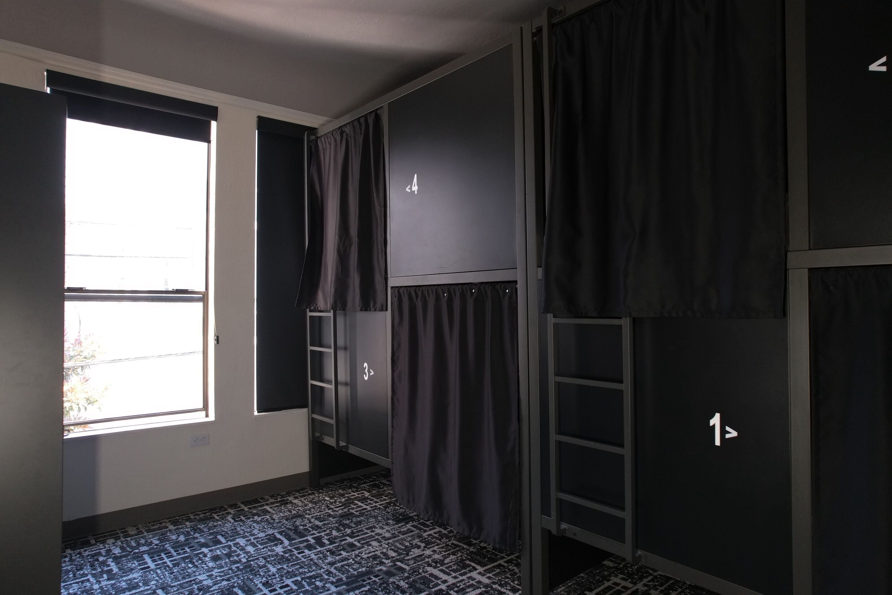 Blackout drapes, free WiFi, bed sheets