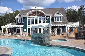 Outdoor pool, a heated pool