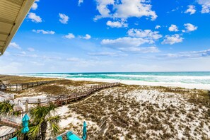 On the beach, sun-loungers - Maranatha House Ocean Front Paridise! Private Beach Boardwalk! Beachview Decks!  (Navarre)