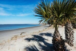 På stranden