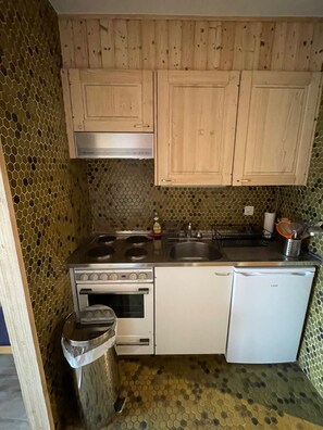 Fridge, oven, stovetop, cookware/dishes/utensils