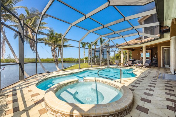 A heated pool