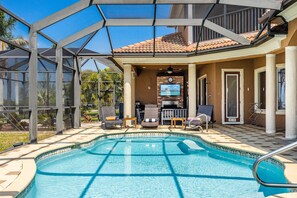 A heated pool