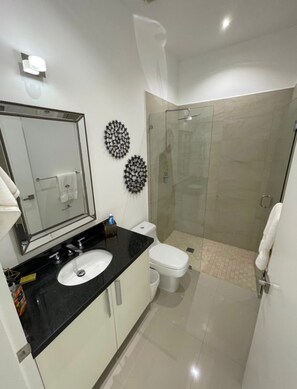 Towels, soap, toilet paper