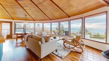 Fernseher, Kamin, Bücher