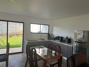 Microwave, oven, coffee/tea maker, electric kettle