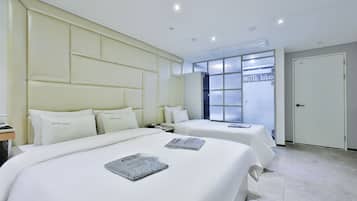 Premium-Zweibettzimmer | Hochwertige Bettwaren, kostenloses WLAN, Bettwäsche