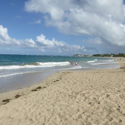On the beach, white sand