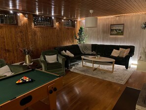 TV connectée, cheminée, jeux vidéo, livres