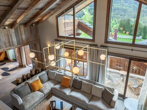 TV, fireplace - Exceptional penthouse with jacuzzi, sauna, ski-in/ski-out, pets welcome (Méribel)