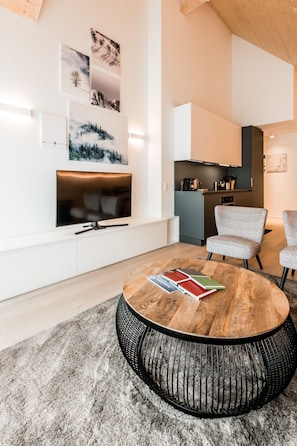 Penthouse | Living area | Flat-screen TV - THE BASE  (Andermatt)