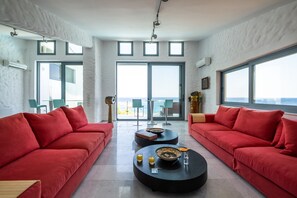 Living area - Icarus Luxury Beachfront Villa (Ikaria)
