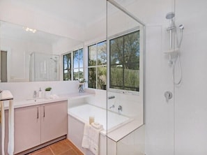 Shower, hair dryer
