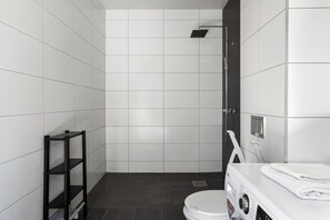 Dusche, Regendusche, Designer-Toilettenartikel, Haartrockner