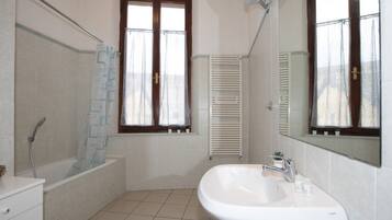 Combined shower/tub, bidet