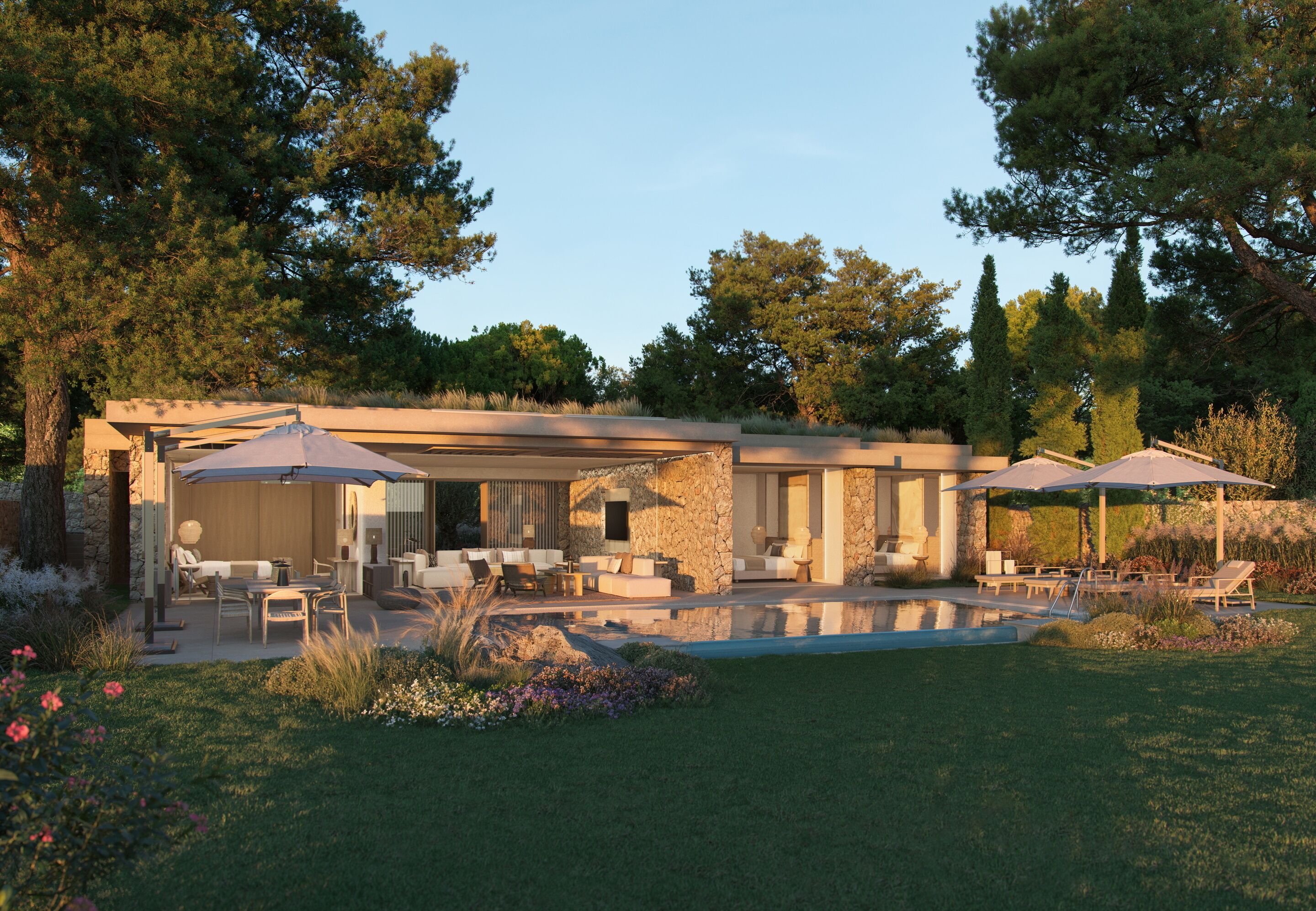 Villa Deluxe, 4 chambres, piscine privée, vue jardin