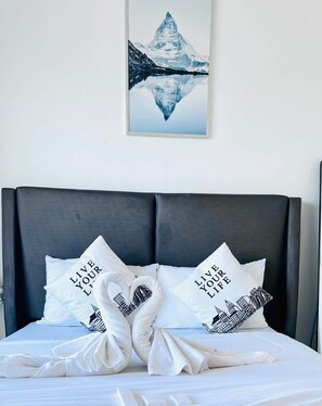 Superior-værelse - 1 soveværelse - balkon - havudsigt | Individuelt design, individuel indretning, mørklægningsgardiner