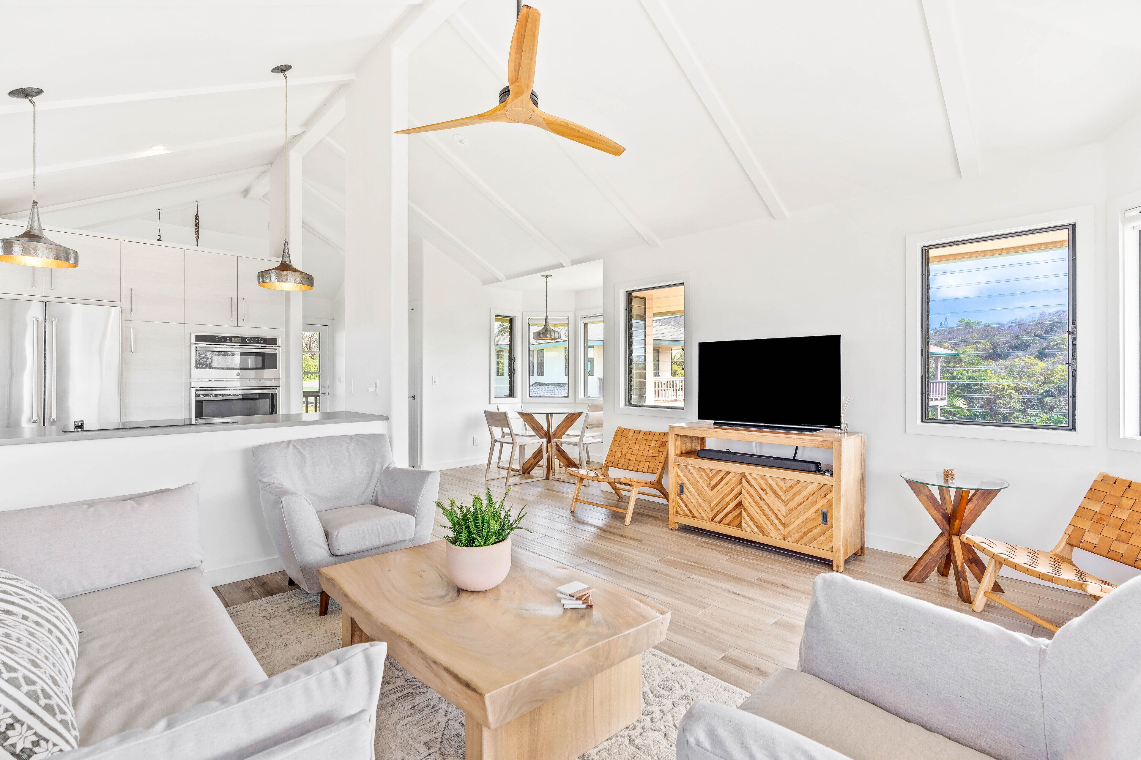 Smart TV, DVD player, books