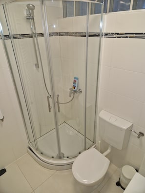 Articles de toilette (gratuits), séchoir à cheveux, serviettes fournies