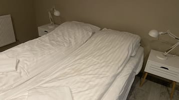 Blackout curtains, iron/ironing board, free WiFi, bed sheets