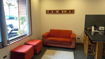 Basic Loft | Living area | Flat-screen TV, fireplace