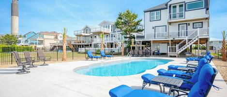 A heated pool