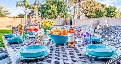 Chic Chandler Resort with Heated Pool, Firepit & BBQ Grill