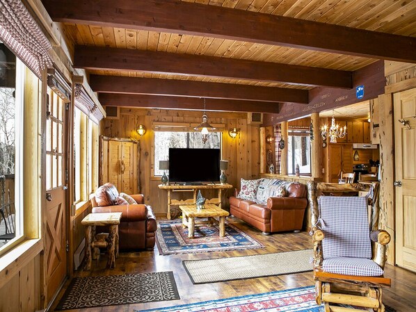 Téléviseur connecté, foyer, lecteur de DVD, livres