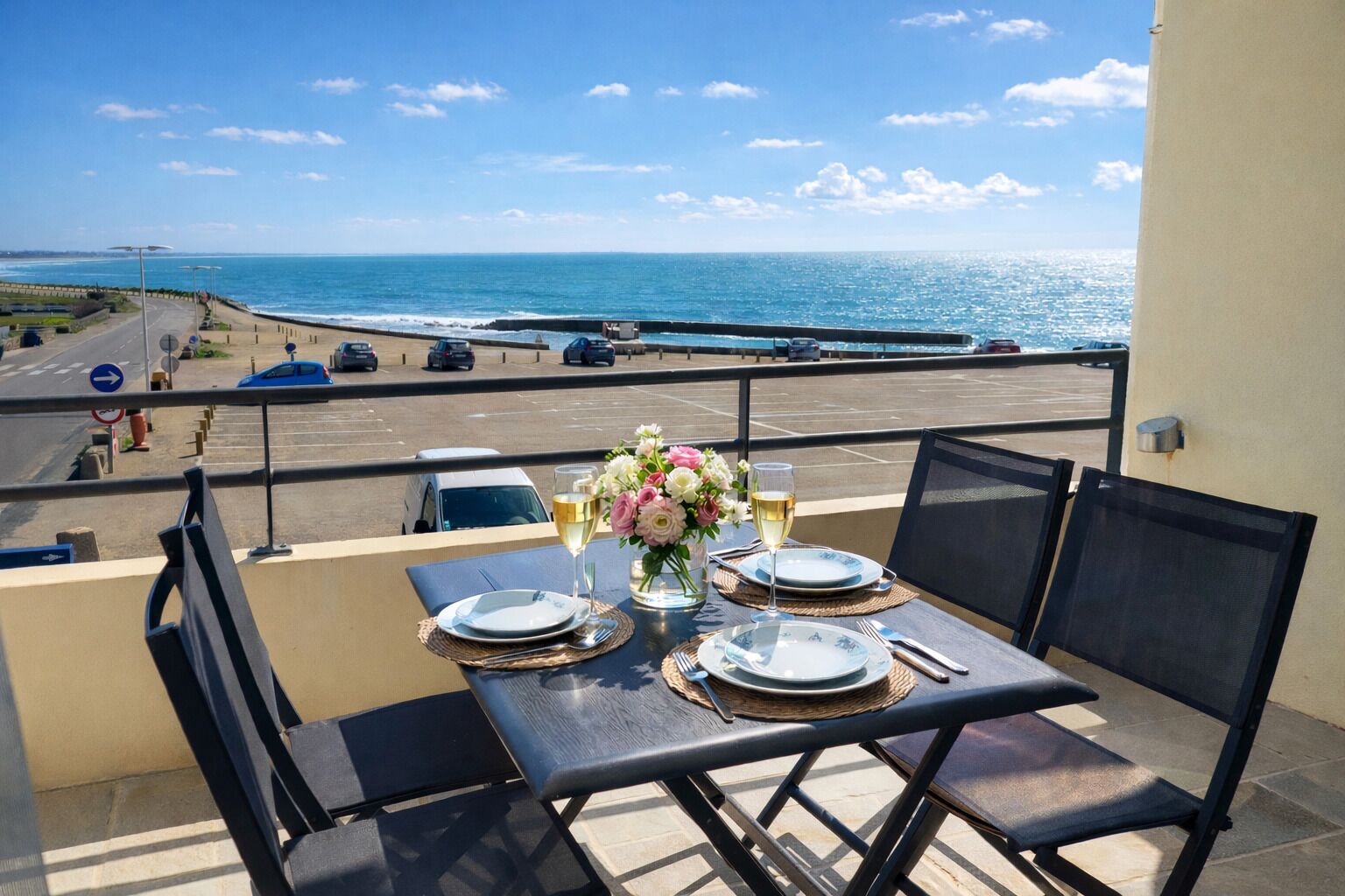 Vue mer du balcon de 10m² vue mer