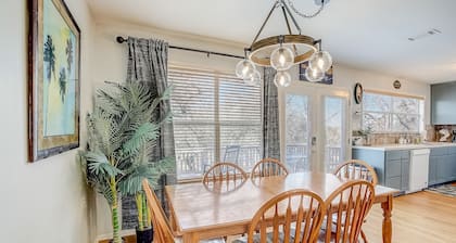 Riverside escape with a scenic deck, grill, firepit & central AC - dog-friendly